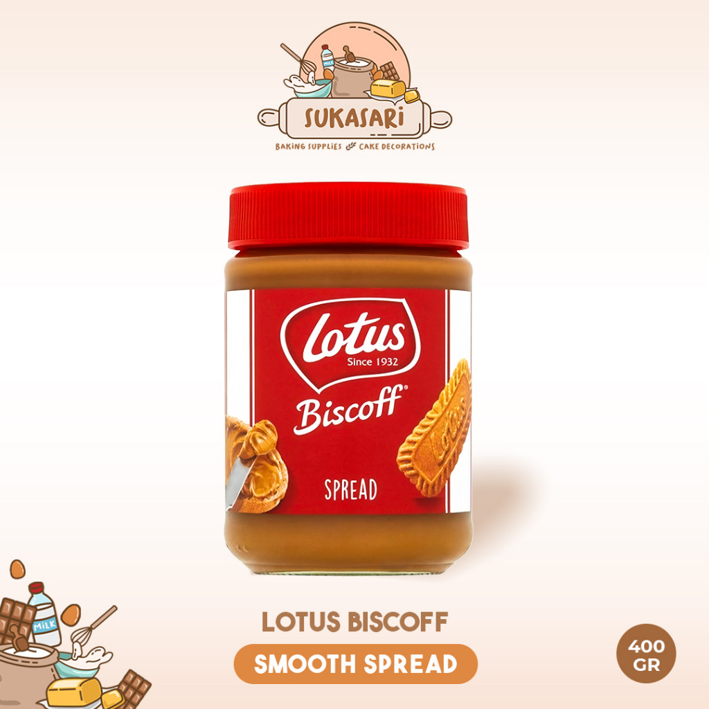 

Sukasari - Lotus Biscoff Smooth Spread 400gr / Lotus Biscoff Spread Jam / Selai Lotus Biscoff