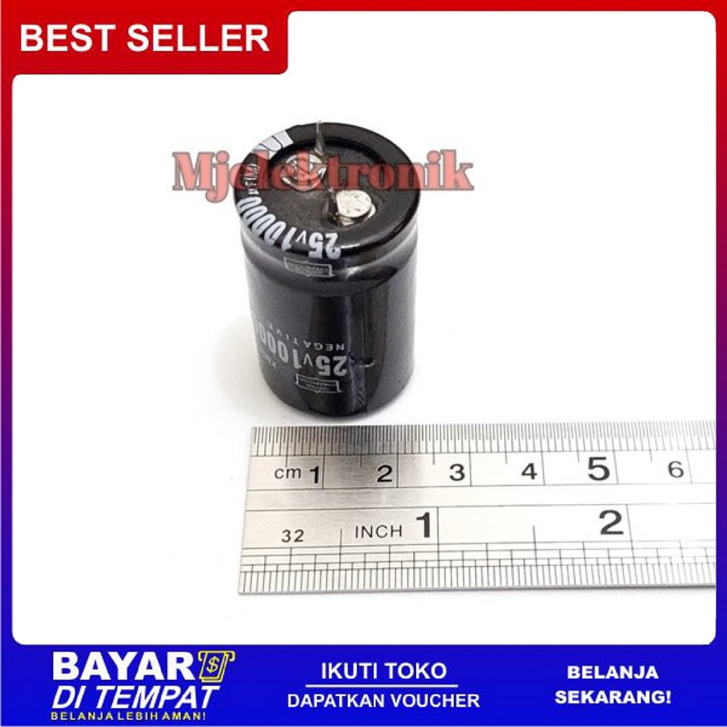 FREE ONGKIR ELCO 10000UF 25V ELKO NIPPON CHEMICON KAPASITOR CAPASITOR FOR AUD BISA COD