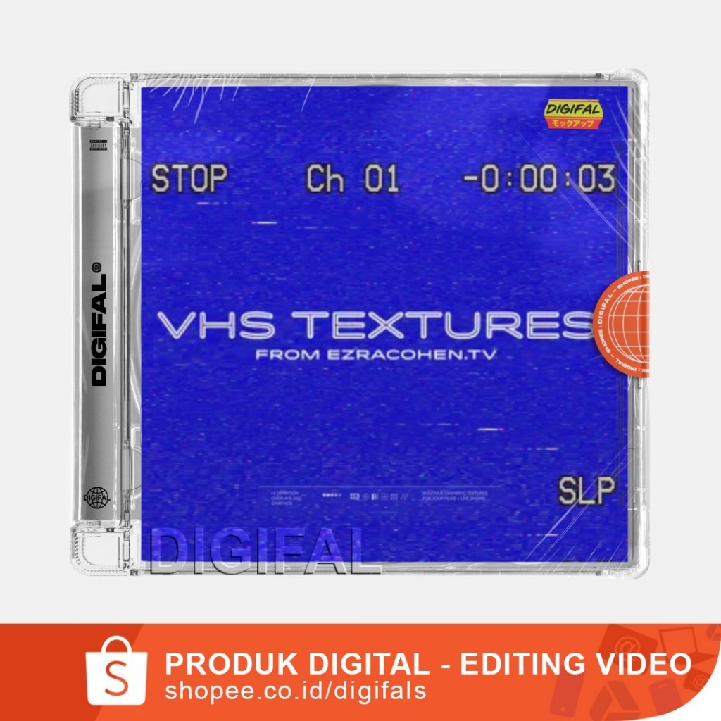 Ezco - VHS Textures - Untuk Capcut, Premiere Pro After, Effects, Filmora, Kinemaster, VN, Davinci,