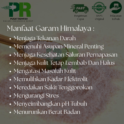 

Garam Himalaya Halus Organik Himalayan Pink Salt Premium / Bumbu Pelengkap Masakan Garem Himalaya Himsalt Pusatrempah