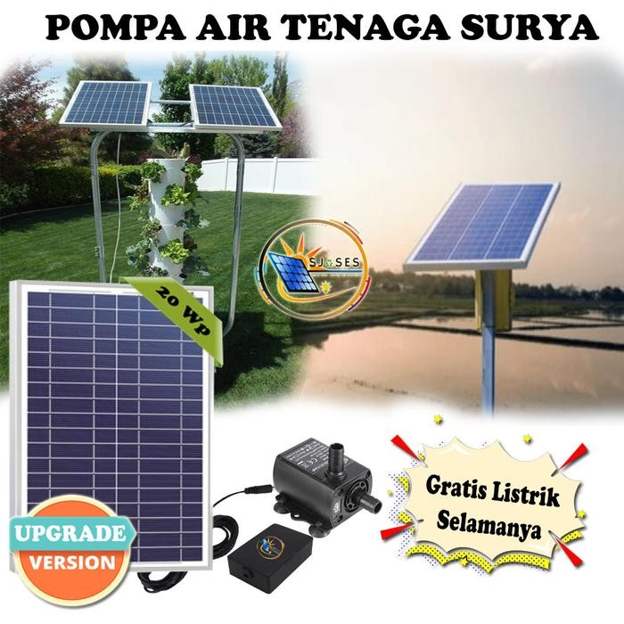 Terlaris Pompa Air Tenaga Surya Solar Cell Solar Pump Pompa Solar Tanpa Battery Pompa Aquarium Solar