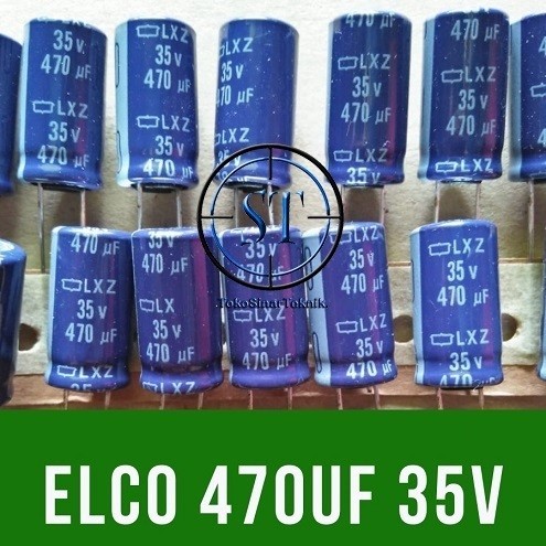 [YE] x10 Elco Elko Capacitor Kapasitor 470/35 470uF/35 470/35V 470/35V 470uF/35 470/35V 470uf 35v