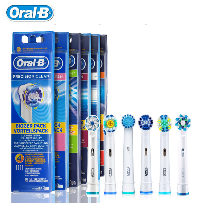 Kepala Sikat Pengganti Oral B Asli untuk Oral-B Sikat Gigi Elektrik Berputar Isi Ulang Bulu Lembut P