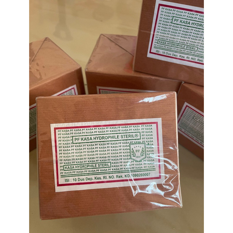 Kasa Steril PF Box coklat kasa steril 16 x 16 1box isi 10 pak