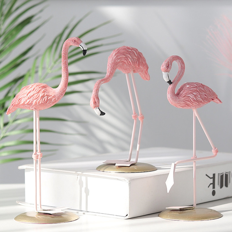 Resin Gaya Nordic Patung Flamingo Patung Peri Taman Ruang Tamu Kantor Ornamen Pesta Pernikahan Akses