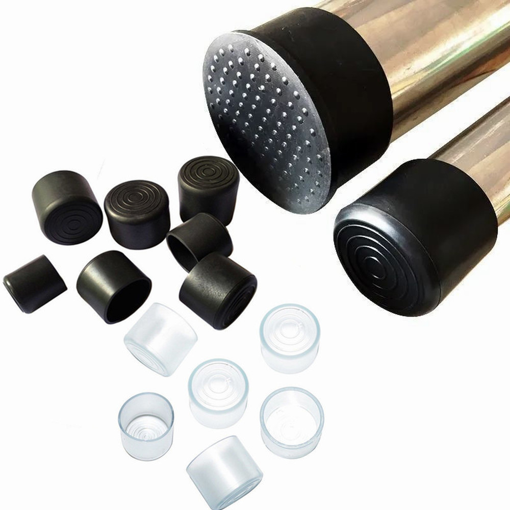 16 Buah Penutup Ujung Kaki Kursi Karet Penutup Meja Kaki Furnitur Hitam Penutup Lantai Pelindung Kak