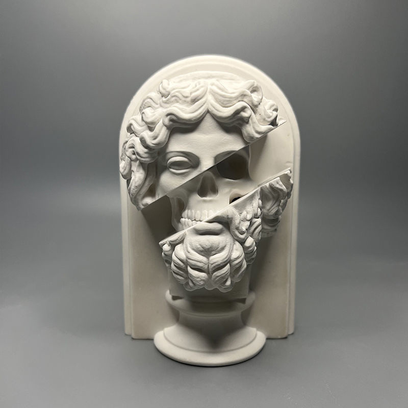 Patung Zeus Bergaya Eropa Mitologi Romawi Patung Plester Patung Dewa Kreatif Ornamen Dekorasi Meja H