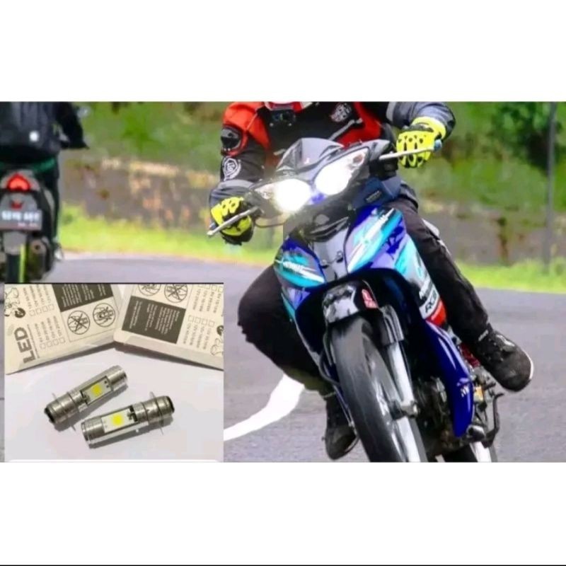 Ready Stock Lampu Depan Motor Led Nyala Putih Pnp Jupiter Z Lama Z Burhan Z1 Soket H6 Universal