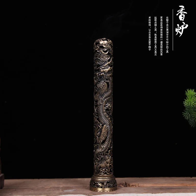 Tempat Tongkat Kerucut Dupa Pembakar Dupa Vertikal Pola Naga Gaya Kuno