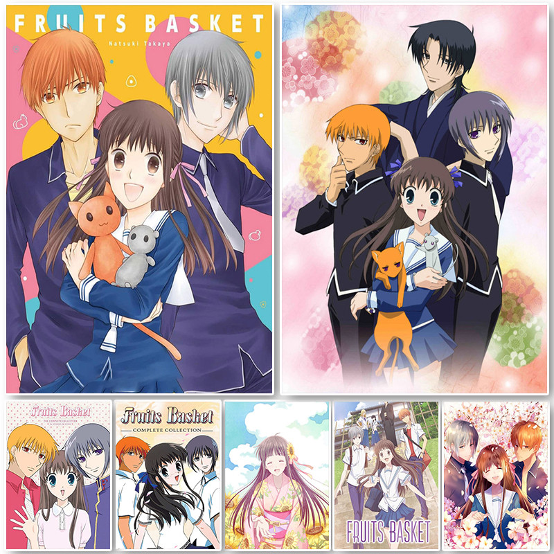 Klasik Jepang Anime Keranjang Buah Kanvas Lukisan Poster Dekorasi Bar Lukisan Dinding Hd Dicetak unt