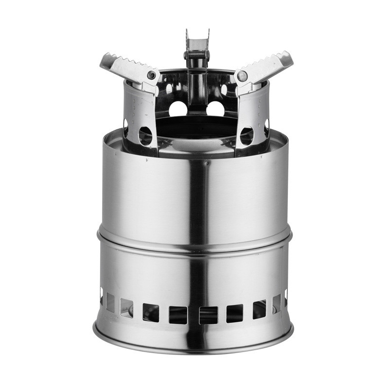 Kompor Pembakaran Kayu Gas Kayu Luar Ruangan Kompor Kayu Bakar Lipat Portabel Tungku Gasifikasi Berk