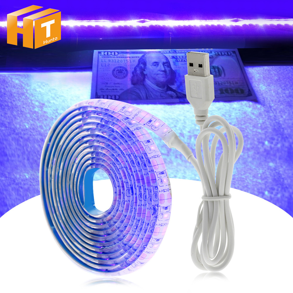 DC5V USB UV Lampu Strip Led 2835 Lampu Tali Desinfeksi Ultraviolet DIY Lampu LED Fleksibel untuk Pes