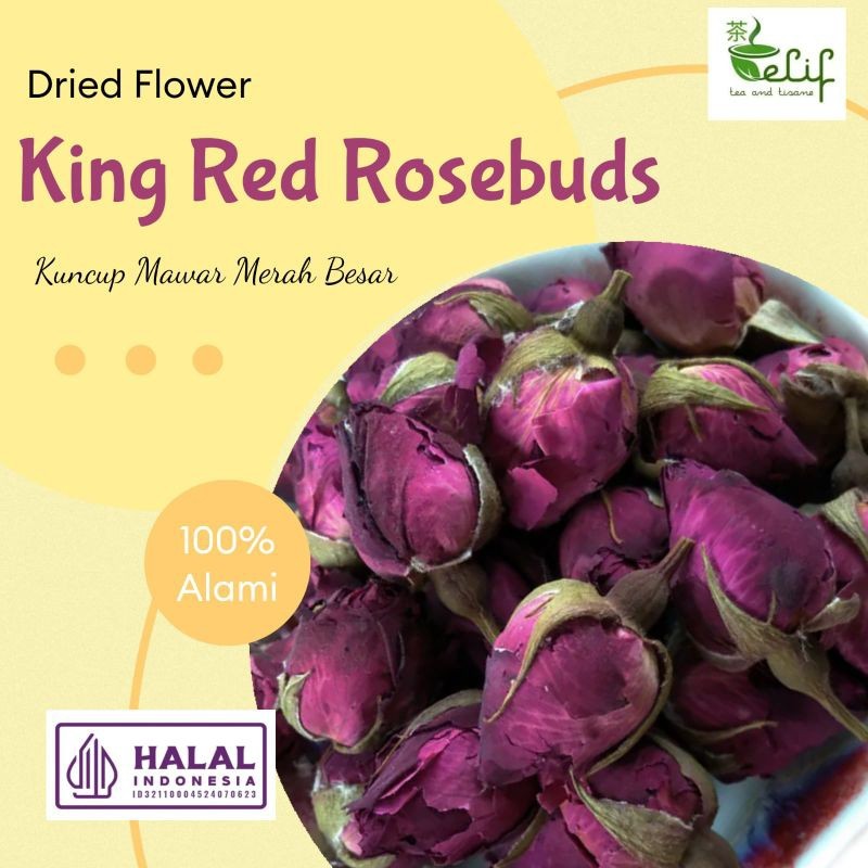 

ELIF TEA King Red Rosebud Tea / Big Red Rosebud Tea / Kuncup Mawar Merah Besar [PREMIUM]