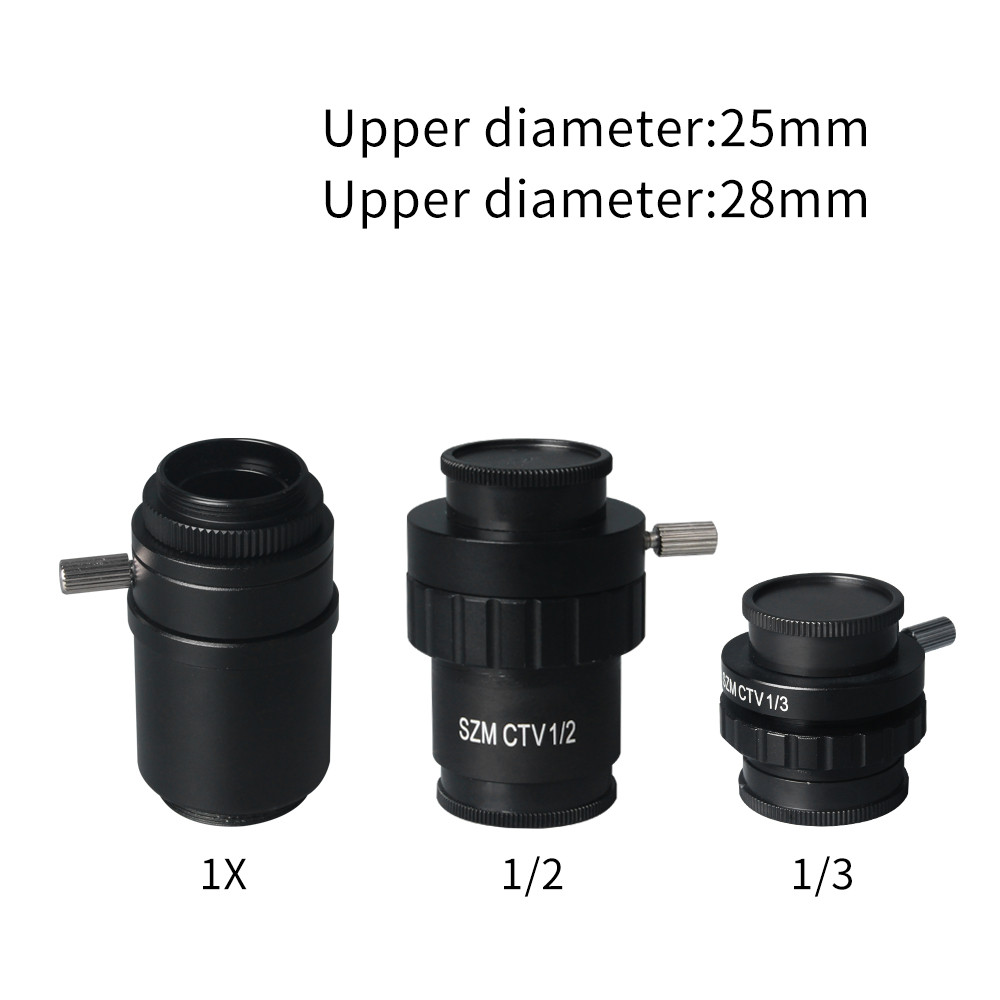 1/2 1/3 1X Adaptor Kamera Mikroskop CTV C-mount Lensa Adaptor untuk Mikroskop Steteo Trinokular HDMI