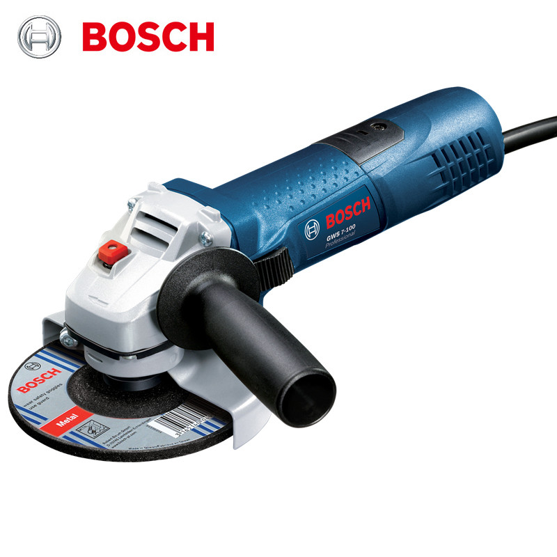 Bosch GWS7-100/ET Penggiling Sudut 720W Roda Gerinda Tangan Kompak 220V Penggiling Sudut Mesin Pemol
