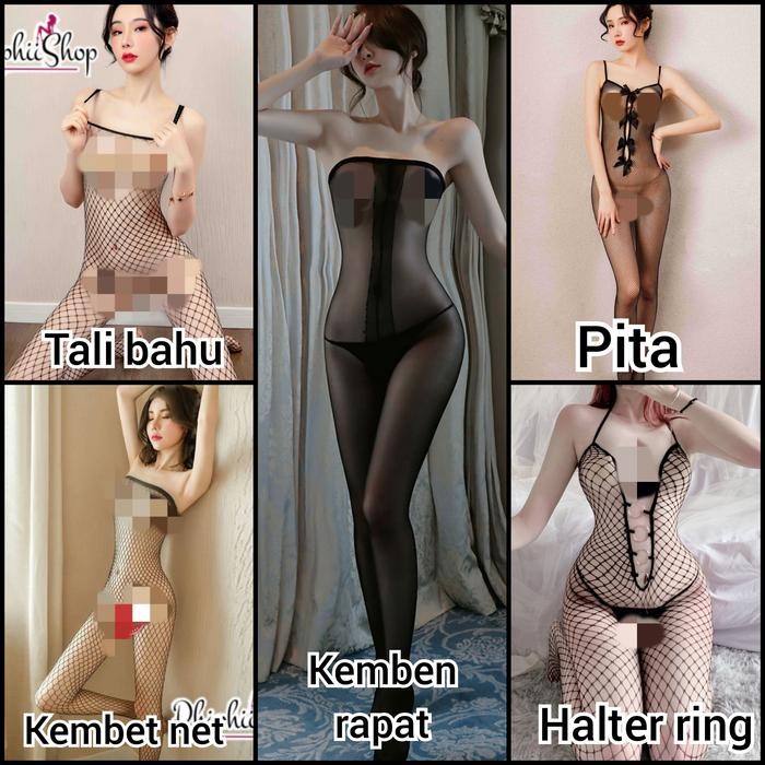 PREMIUM Net Stocking Body Stoking Sexy Jaring Besar Open Crotch