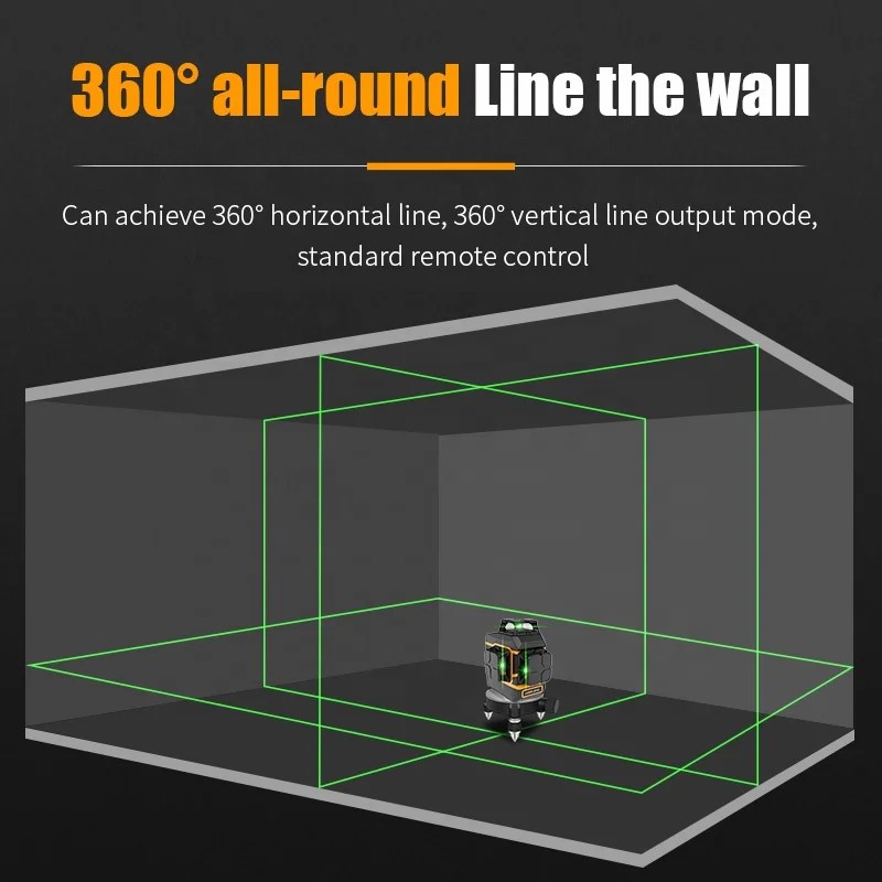 High Quality Degree Laser Level Green Automatic Portable 12 Lines Self-leveling Outdoor Indoor Laser