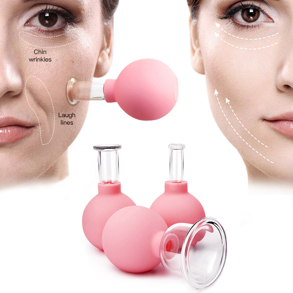Rubber Massage Body Cups Vacuum Face Cupping Massage Glass Cupping Facial Skin Lifting Body Anti