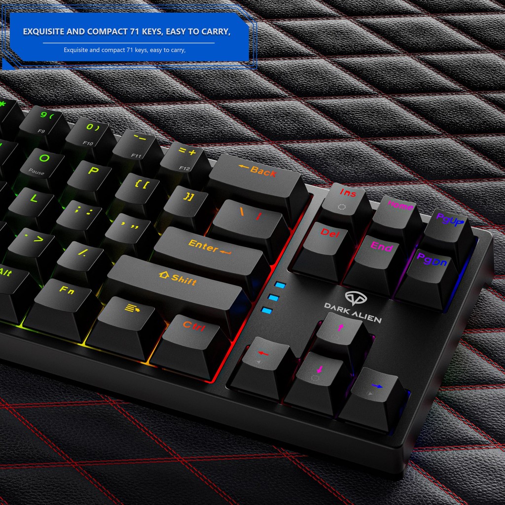 70 Percent 70%  1.8M Type-C Wired Computer RGB 71 Keys Gaming Mechanical Keyboard