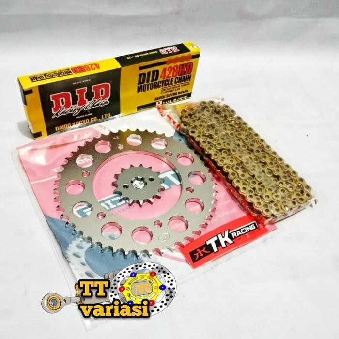 Gear Set Vixion R Rantai Did 428Hd Gold 15 48 140