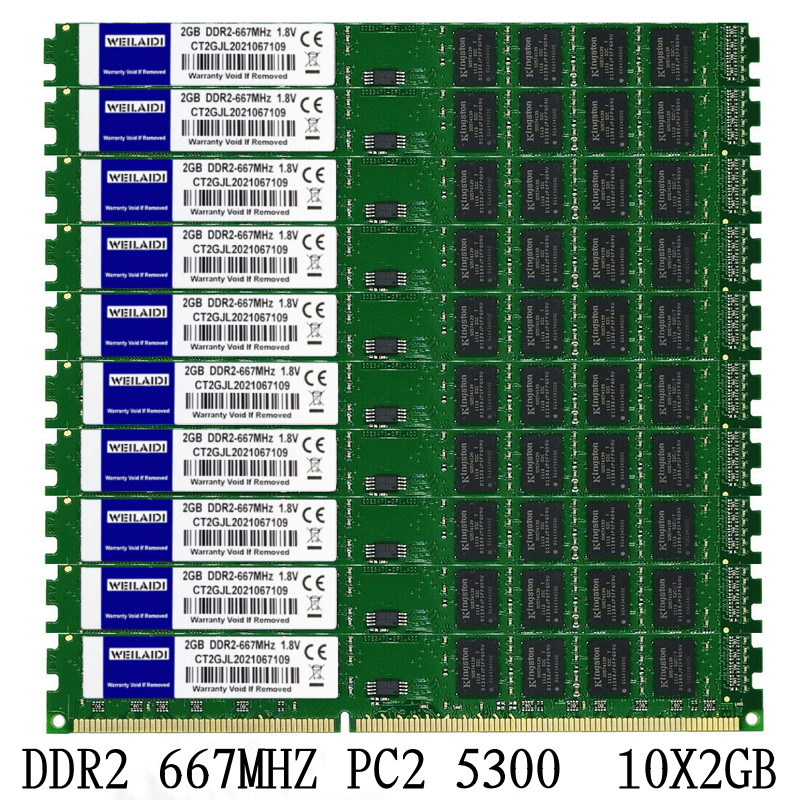 Weilaidi-DDR2 Desktop Memory Ram 2GB 4GB 800Mhz 667Mhz PC2-6400 PC2-5300 DIMM 1.8V 200PIN NON-ECC Fu