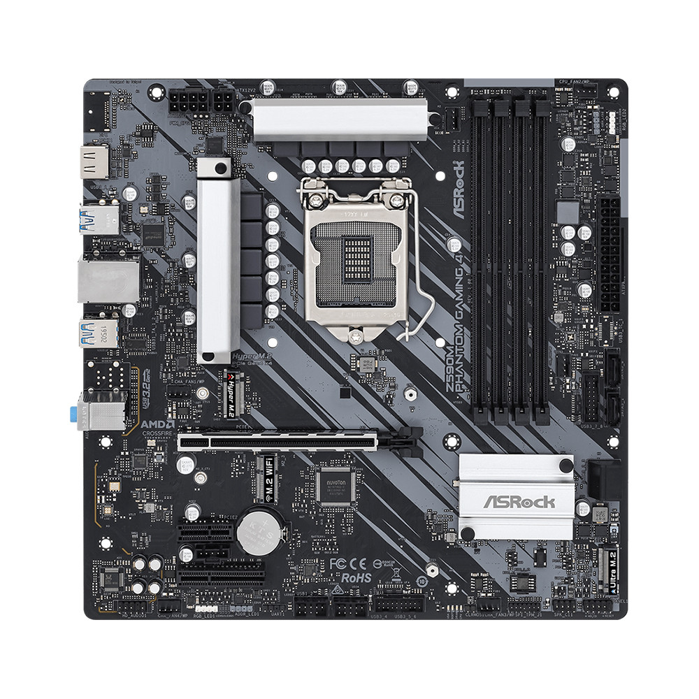 ASRock Z590M Phantom Gaming 4 Motherboard Supports i9-11900KF  i7-11700K  i5-11600 CPU LGA 1200 128G