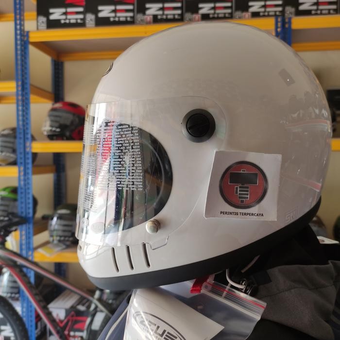 Zeus zs816E Zs 816 Helm Full Face Vintage White Cakil
