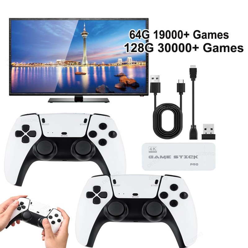 Terlaris M15 Pro Game Stick Mini Consola Retro 4K 19000+ Games Video Games HD TV Gaming Player Wire