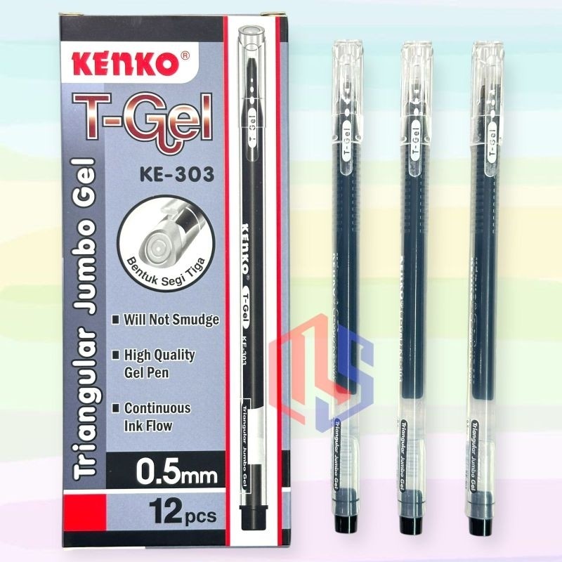 

Pulpen / Ballpoint / Pen Gell T-Gel Kenko KE 303 (12 Pcs)