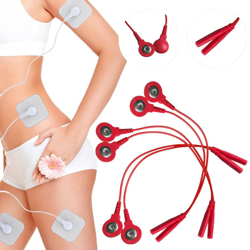 Standard Electrode Lead Wires Cables Electrode Wires Dc Head 2Mm Snap 3.5Mm Plug For Tens/Ems