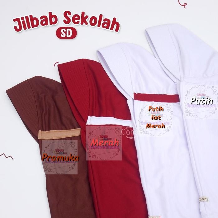 Jilbab Bergo Kerudung Anak Sekolah SD