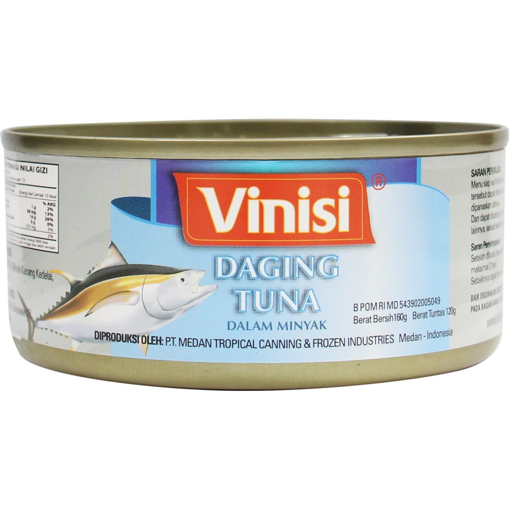 

Paket Hemat 1 Karton (24 Kaleng) Vinisi Chunk Light Tuna 160 Gr