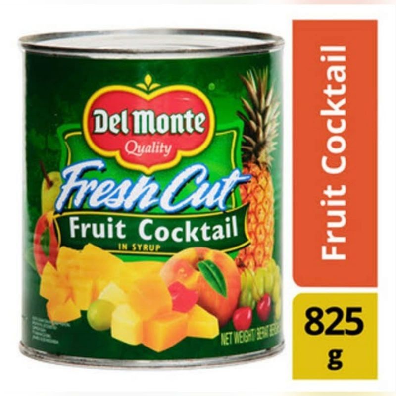 

DELMONTE FRUIT COCKTAIL 825GR, BUAH KALENG COCTAIL ISI BUAH2AN LENGKAP