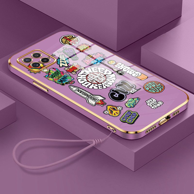 Casing Hp Untuk Samsung Galaxy A22 M22 Case Casing ikon HP Kesing pelindung silikon lunak baru Softc