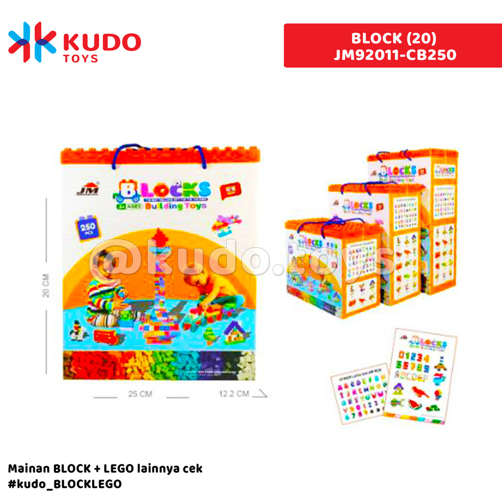 Kudo Toys - Mainan Anak BLOCK (20) JM92011-CB250