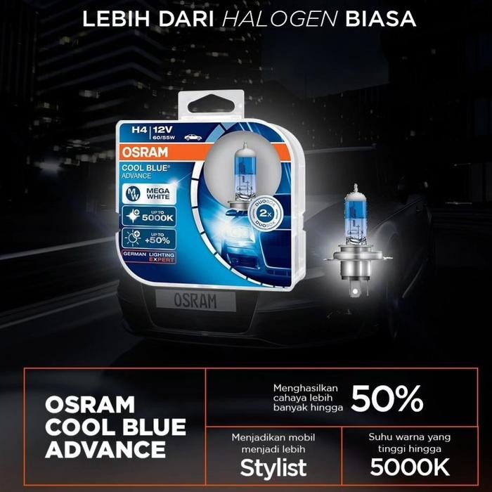 Bohlam Lampu Putih Nissan Livina March Evalia Datsun Go Osram H4
