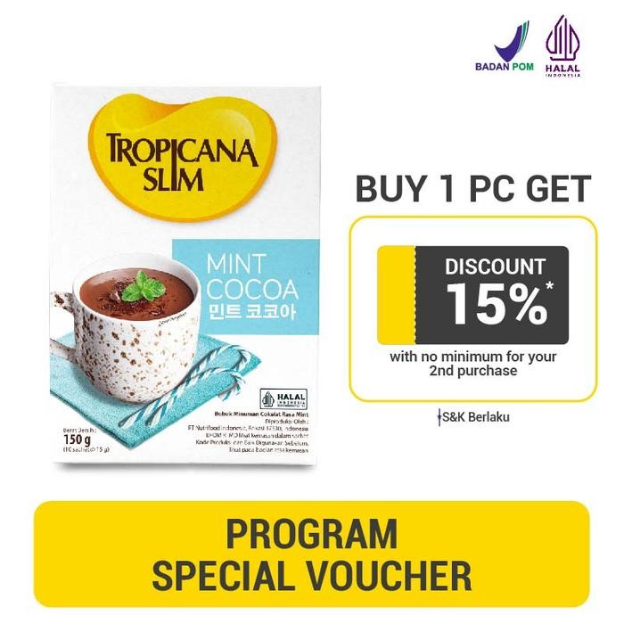 

G&C TROPICANA SLIM MINT COCOA (10 SCH) - MINUMAN COKELAT BEBAS GULA