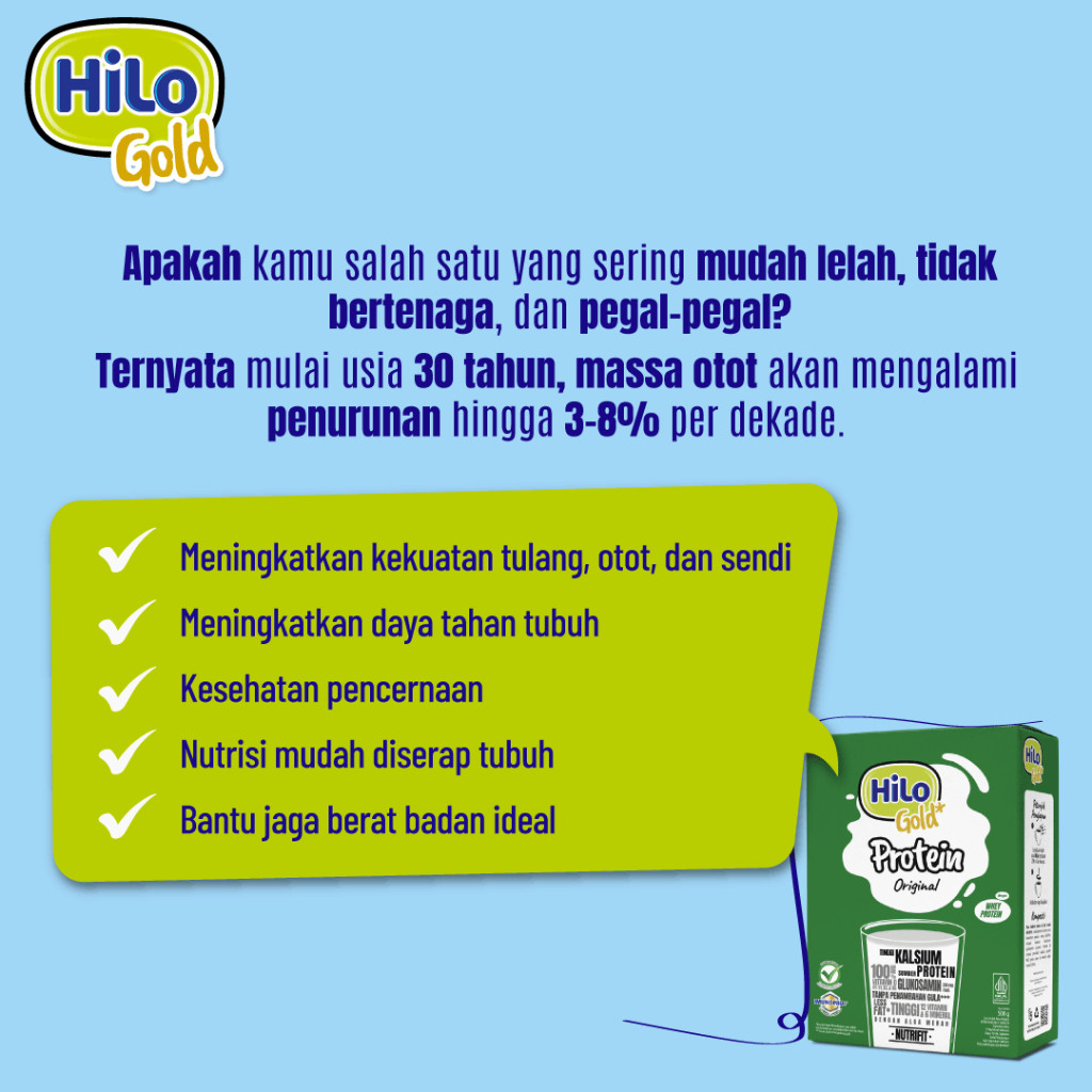 

HiLo Gold 1000 gram - Susu Tinggi Kalsium Plain