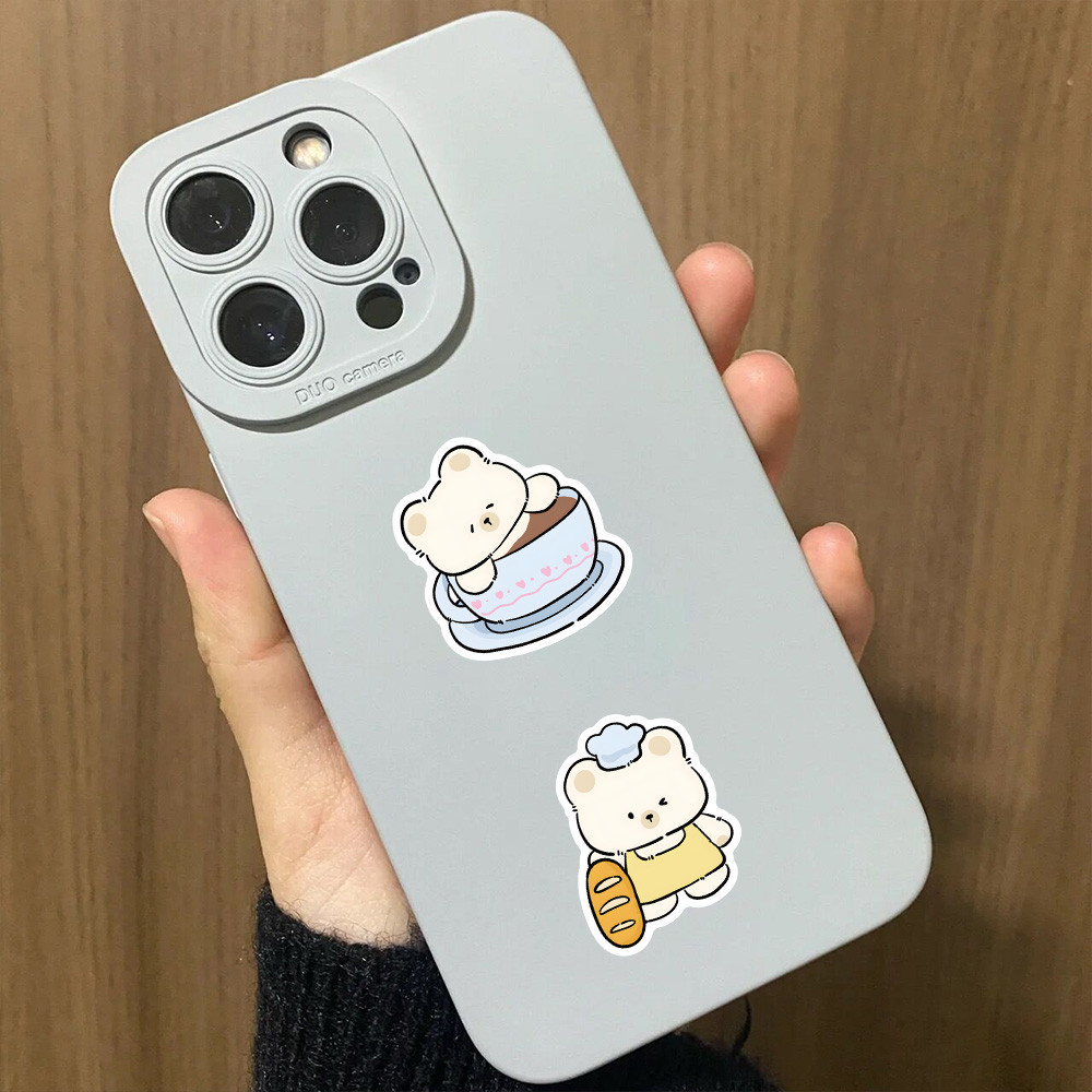 

50Pcs Cute Cartoon Korean Bear Graffiti Stickers For Bicycle Hand Account Pencil Case Decals