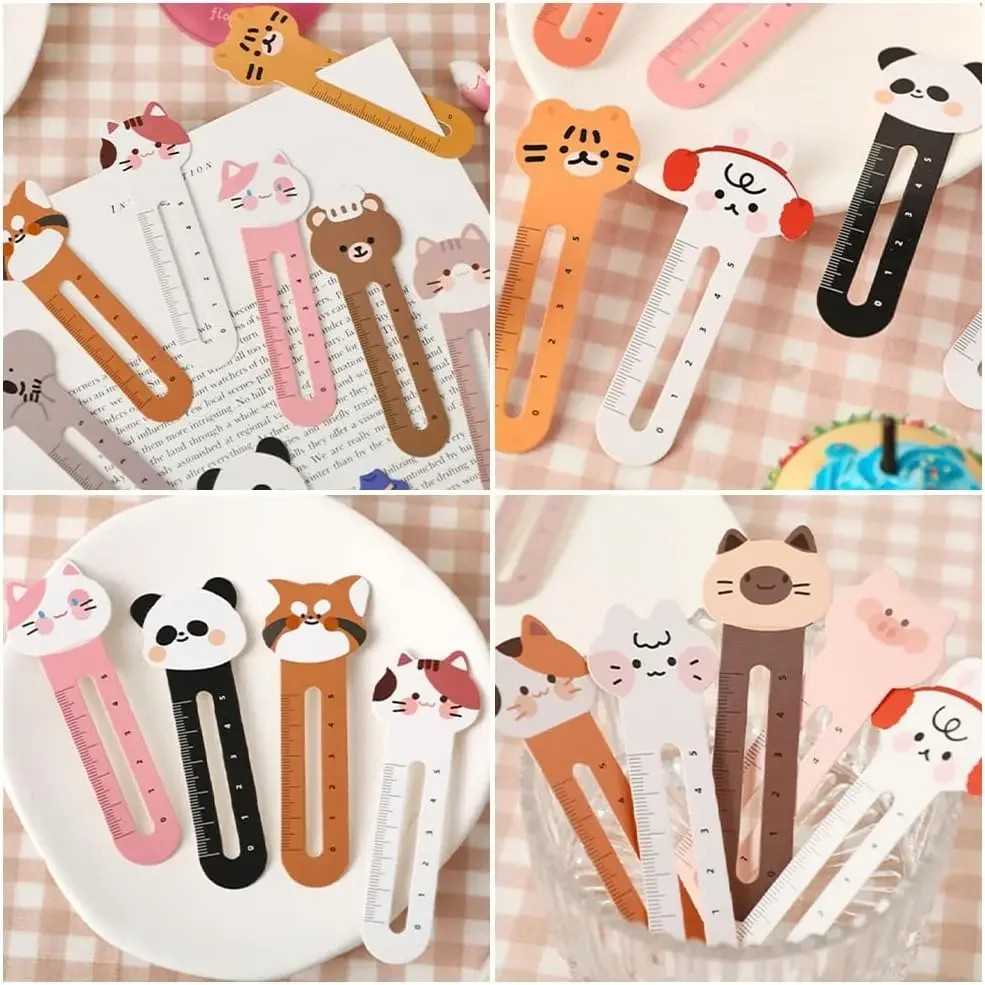 

30Pcs Animal Funny Bookmarks With Scales Cartoon Cute Bookmarks Reading Ruler Gift For Kids Girls