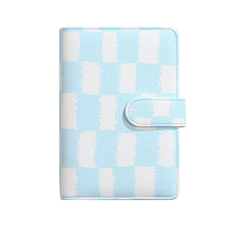 

Cloth Pattern Grid Color A6 Pu Leather Diy Binder Notebook Covers Diary Books Schedule Only Covers