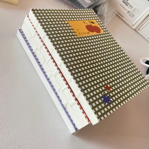 

Korean Tomato Grid High Appearance Level Blank Notebook Minority Office Learning Ledger Diary School