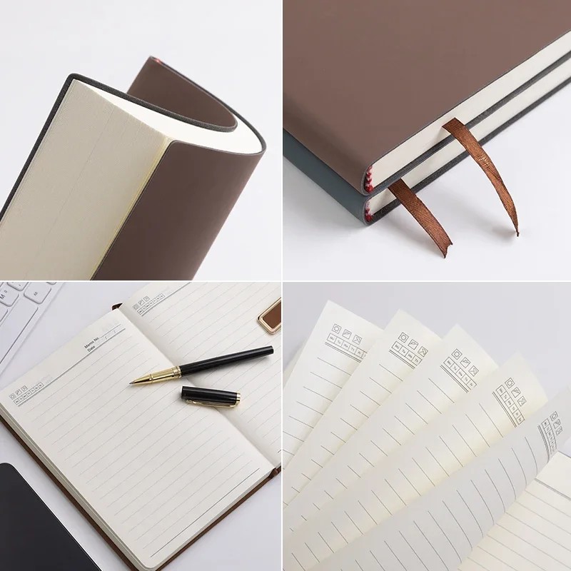 

A5 Soft Leather Notebook With 100 Inner Pages, Waterproof Cover And Comfortable Touch