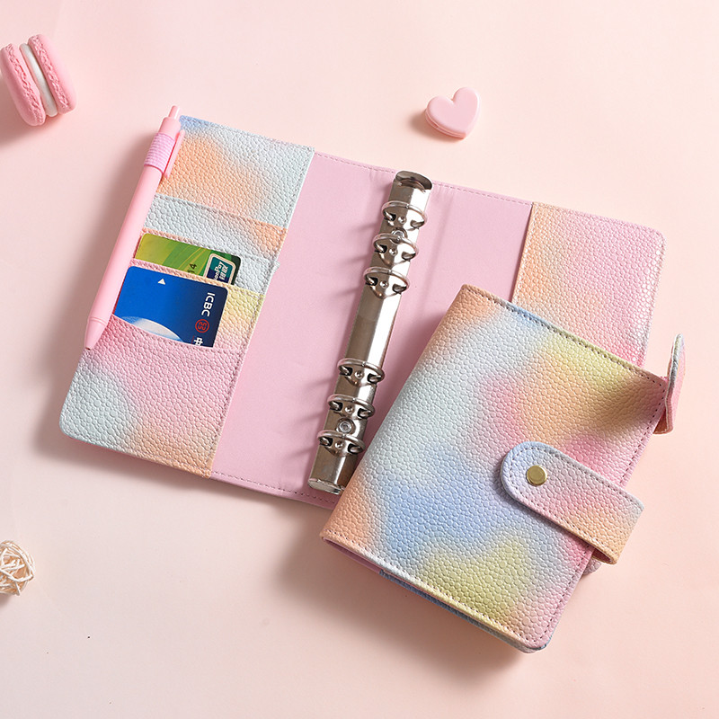 

A5/A6/A7 Tie Dye Color Change Color Loose-Leaf Notebook Notepad Planner Scrapbook Gift Soft Cover