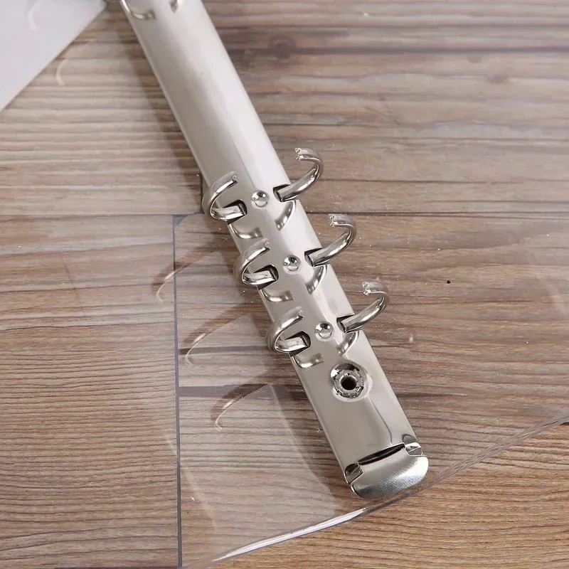 

A5/A6/A7 Transparent Notebook Cover Plastic Clip File Folder Notebook Loose Leaf Ring Binder Planner