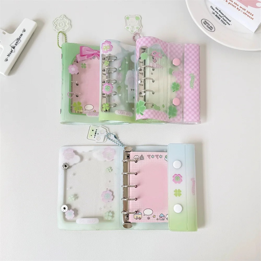 

M5 5Hoes Cute Colored Loose Leaf Candy Colored Binder Cover With Inner Page Journal Sketchbook