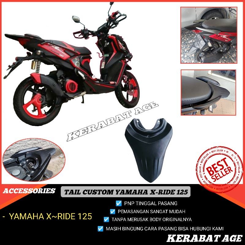 Aksesoris x ride 125 Custom Buntut Ekor Tail Tril Trail