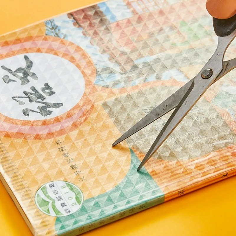 

10Pcs Self Adhesive Waterproof Book Cover With Name Sticker Transparent Self-Adhesive Anti-Scratch