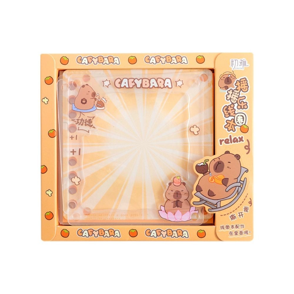 

Portable Acrylic Shaking Capybara Book Notepads Memorandum Capibara Pocket Book Loose-Leaf Random