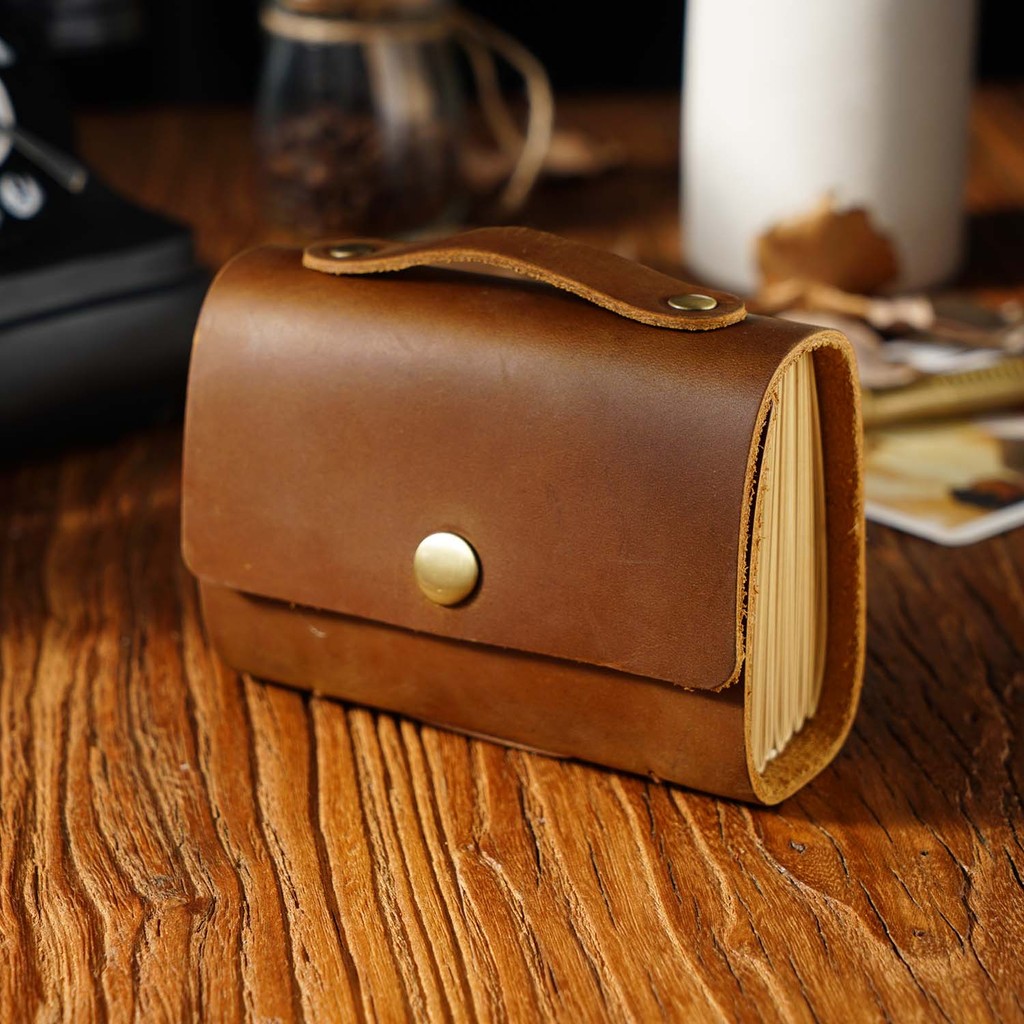 

Miniature Handmade Genuine Leather Notebook Neutral Vintage Cowhide Notepad Creative Boy'S Girl'S